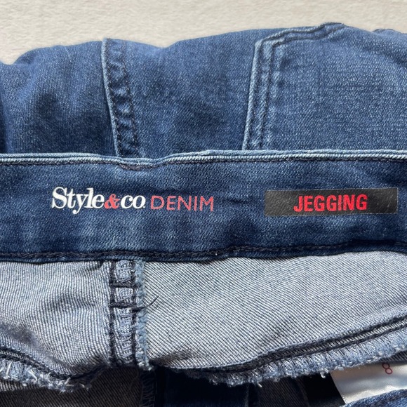 Style & Co DENIM Jeggings Women's Size 8 Blue Stretch Cargo Skinny Jeans - Picture 4 of 13